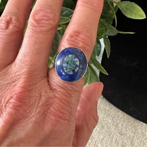 Jay King Lapus Lazuli Opal Sterling Silver Ring Size 8.